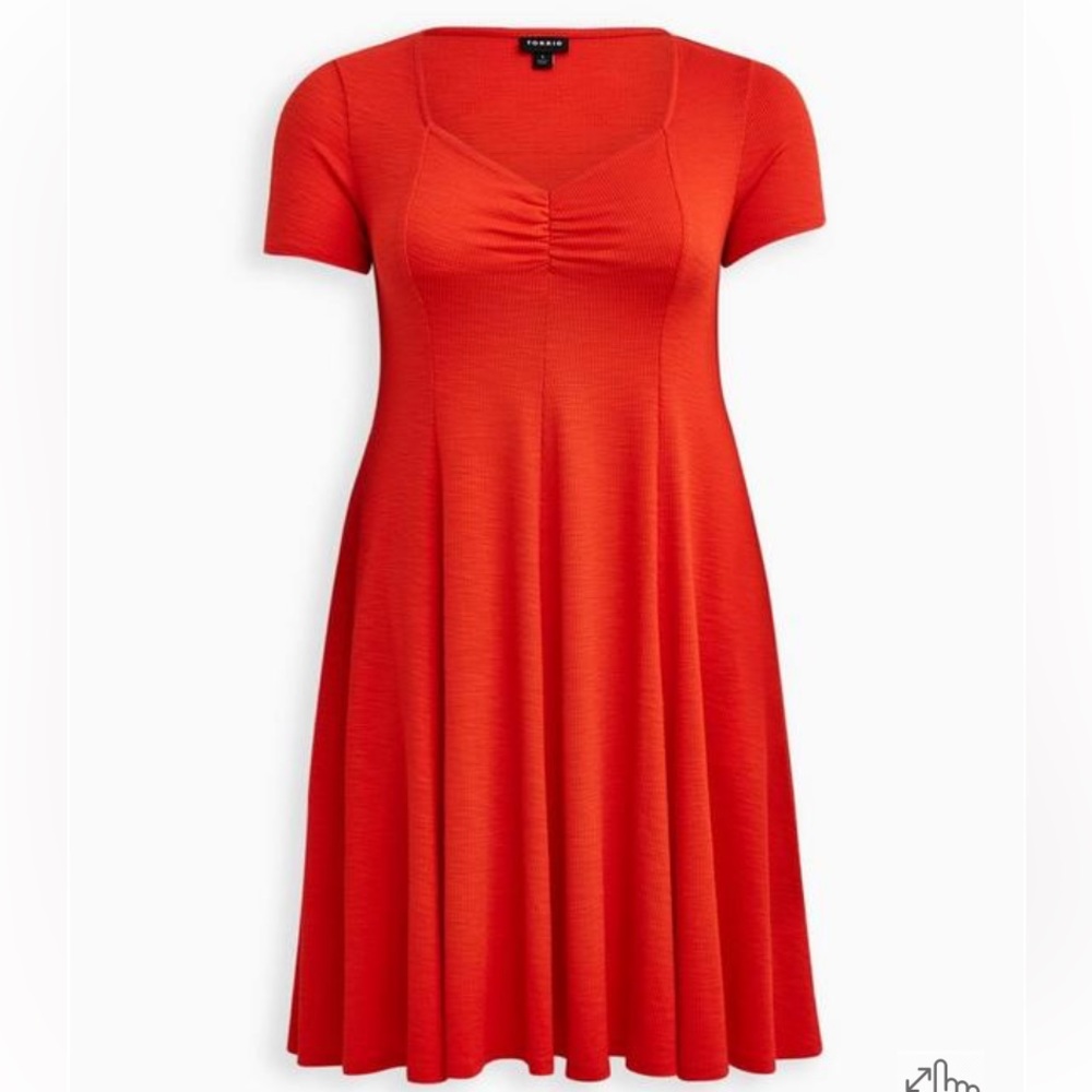 Torrid Mini Slub Rib Fluted Dress - Picture 5 of 6